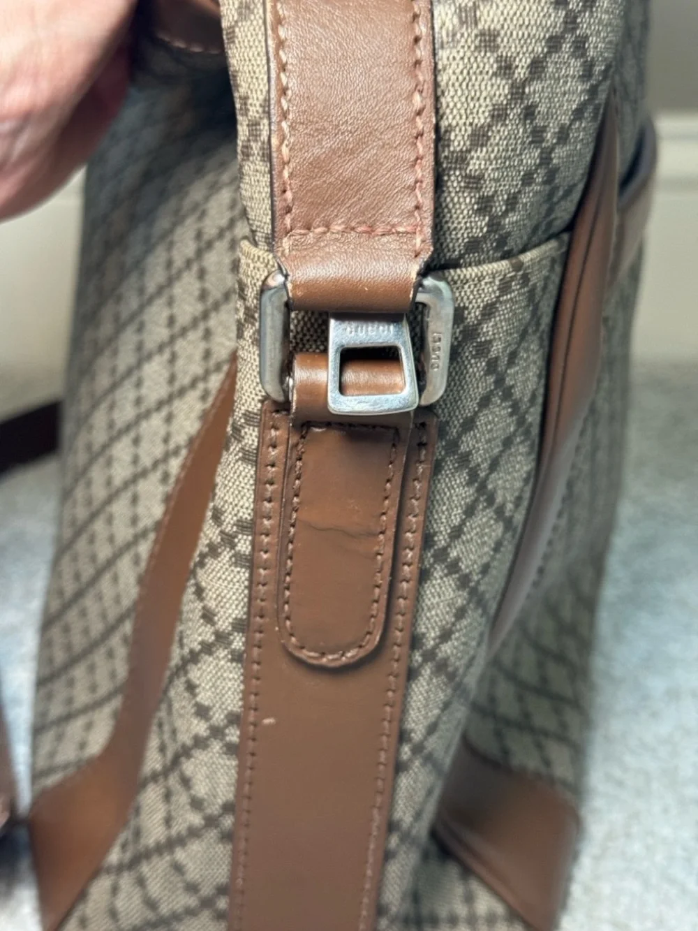 GUCCI Diamante Coated Canvas Messenger Bag - Picture 11 of 16